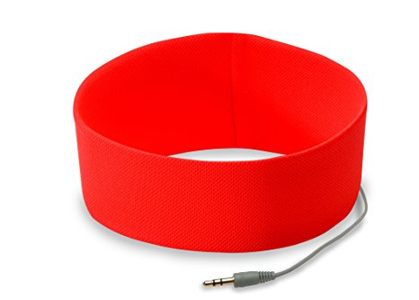 AcousticSheep RunPhones Microphone Headphones (True Red, Large)