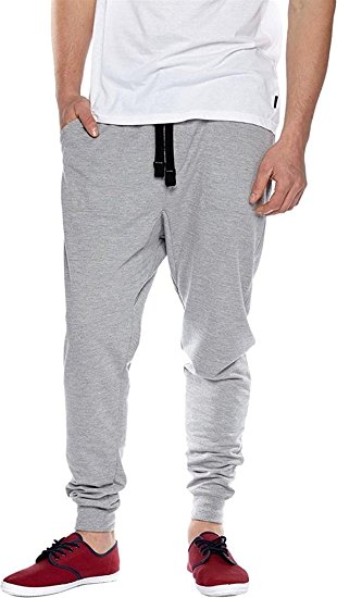 Mrignt Mens Casual Jogger Sweat Pants Cotton Active Elastic Waist Running Sports Trousers