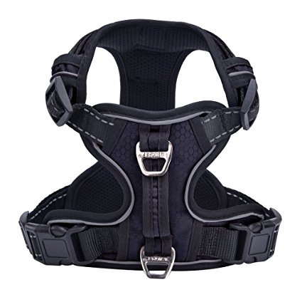 PUPTECK Best Front Range No-Pull Dog Harness with Vertical Handle,Calming Adjustable Reflective Outdoor Adventure Pet Vest