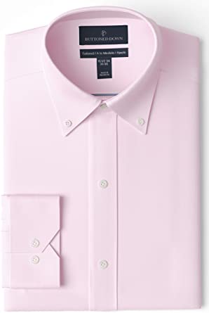 Amazon Brand - Buttoned Down Men's Tailored-Fit Button Collar Pinpoint Non-Iron Dress Shirt