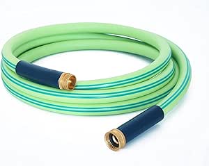 Atlantic Heavy Duty Garden Hose 5/8 Inch x 10 Foot Green Color, Short Connection Leader Hose 10' with Male-Female Connectors (10FT Female to Male)