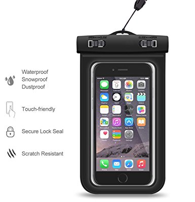 Action Mount® | Universal Waterproof Case Smartphone, Operable with Any Phone. Great for Stand Up Paddleboarding, Boating, Kayaking, and More. Universal Waterproof Case Bag for Apple iPhone 6, 6 Plus, 5S 5C 5 4S, Samsung Galaxy S6, S6 Edge, S5, S4, S3, Note 4 / 3 / 2 / 1, HTC One (ANY PHONE).