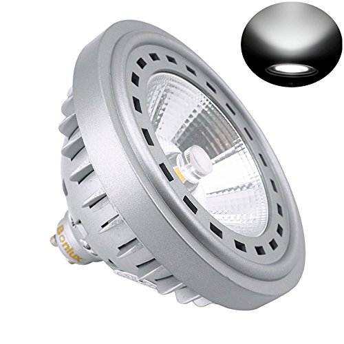 Bonlux LED Ar111 ES111 GU10 Base Spot Light Bulb with Cree COB Chips 12 Watts 900lm 75w Halogen Bulb Replacement (Daylight 6000K, 85-265V GU10 Base)