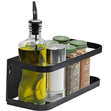 Sorbus Magnet Spice Rack Organizer for Fridge, Heavy Duty Magnetic Refrigerator Shelf Spice Storage, Great for Storing Spices, Household Items and More (Black)