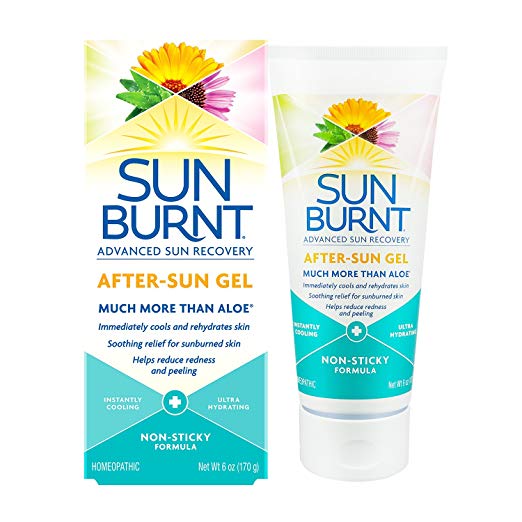 SunBurnt Advanced Sun Recovery After-Sun Gel 6oz, Instantly cooling, ultra hydrating, non-sticky relief for sunburns & dry skin with aloe