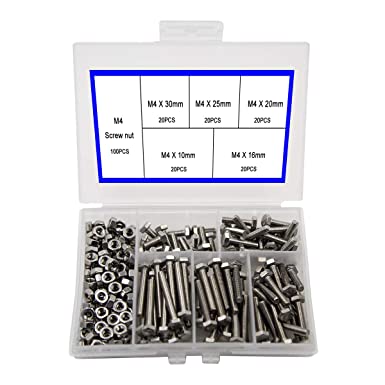 newlng M4 304 Outer Corner Hexagonal Stainless Steel Hex Bolt Set Machinery Industry, Mechanical Hex Bolts and Nuts