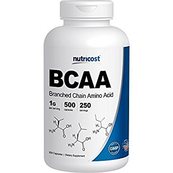 Nutricost BCAA Capsules 2:1:1 500mg, 500 Caps