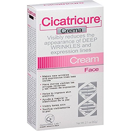 Cicatricure Face Neck Body Cream, Reduces Deep Wrinkles and Expression Lines, 2.1 oz Crema