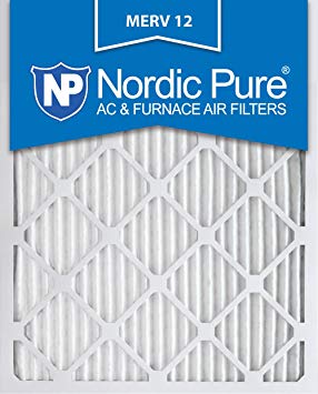 Nordic Pure 18x25x1M12-12 MERV12 AC Furnace Air Filter, Box of 12