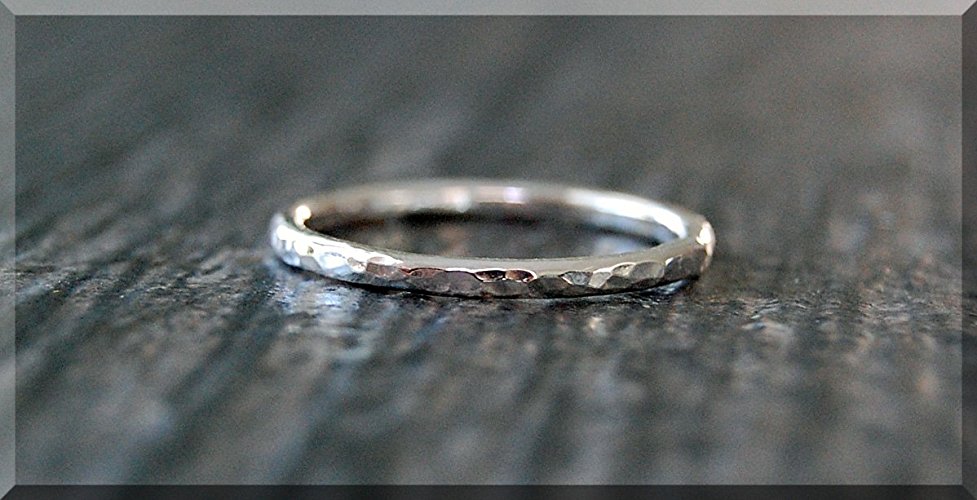 Sterling Silver Hammered Stacking Ring, Silver Stackable ring, Handmade stacking rings