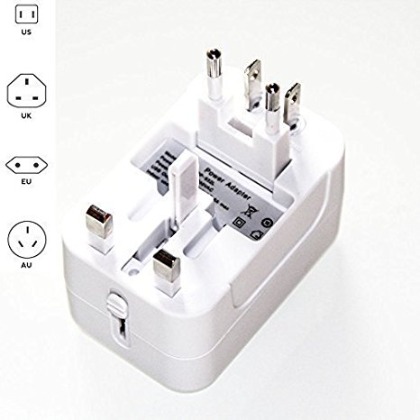 Universal Power Adapter Plug Kit with Dual USBs plus a Travel Case