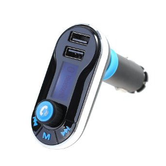 VicTsing Bluetooth MP3 Player FM Transmitter Hands-free Car Kit Charger Support SD Card/USB for iPod iPhone 5 5S 5C 4S 4 iPad Samsung Galaxy S5 S4 S3 Note 3 2 HTC One M8 Sony Xperia Motorala Nokia Smartphones Silver
