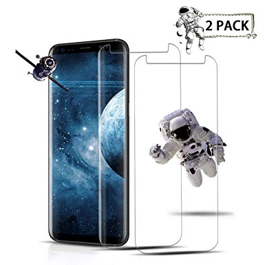 [2-Pack] Galaxy S8 Plus,Wtbone Tempered Glass Screen Protector [No Bubbles][Easy to Install][Anti Fingerprint] 3D Curved Screen Protector Compatible Samsung Galaxy S8 Plus