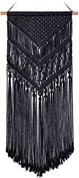 Mkono Macrame Woven Wall Hanging Art Boho Home Decor Room Decoration, 17" W x 33" L