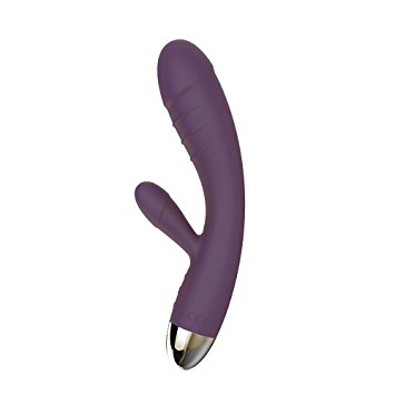 ATIVI Sex Toy Vibrating G Spot Rabbit Massager USB Rechargeable Waterproof Convenient Silicone Handheld Wand Quiet Powerful Dual Motors Vibrator Best for Women or Couples (Purple)