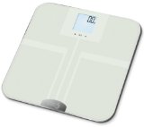 EatSmart Precision GetFit Digital Body Fat Scale w 400 lb Capacity and Auto Recognition Technology White