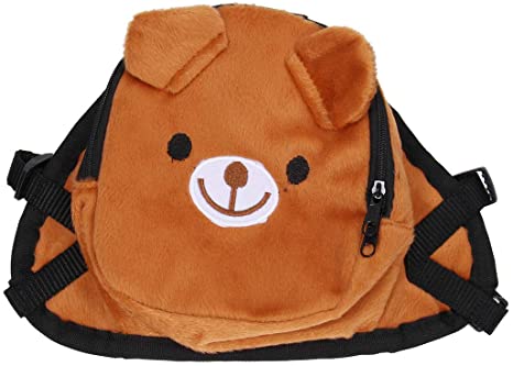 UEETEK Dog Backpack Saddlebag Adjustable Pet Harness Bag for Outdoor Travel Hiking Camping Training (Brown)