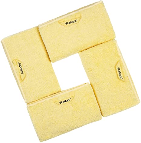 SEMAXE Towel Cotton Yellow Hand Towel with Hanging Loop,Gift Box Packaging , 4-Pack Hand Towel