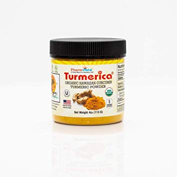 Organic Hawaiian Turmeric Powder 4oz, 100% Hawaiian Grown Turmeric with no Other fillers, Manufactured in USA