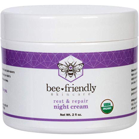 Best Night Cream - 100% All Natural & 80% Organic Night Cream By BeeFriendly, Anti Wrinkle, Anti Aging, Deep Hydrating & Moisturizing Night Time Eye, Face, Neck & Decollete Cream for Men and Women