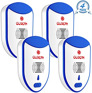 Ultrasonic Pest Repeller 4 Packs, Plug in Pest Repellent, Indoor Use, Electronic Pest Control Anti Mosquito, Mice, Mouse, Spider, Insect, Bug, Ant, Cockroach, Rodent, Rat, Human & Pet Safe