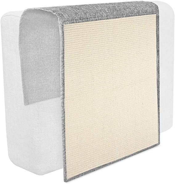 Navaris Cat Scratch Mat Sofa Protector - Natural Sisal Furniture Protector Scratching Pad for Cats - Scratch Carpet for Bed, Chair