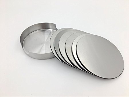 6pcs Round style Stainless Steel Coasters Set