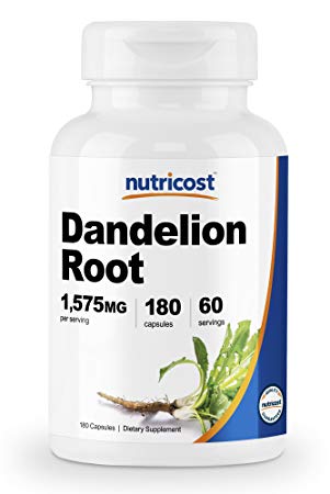 Nutricost Dandelion Root 525mg, 180 Capsules - 1575mg Serving, Non-GMO, Gluten Free