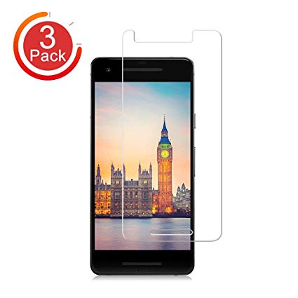 [3-Pack] Google Pixel 2 Screen Protector,BBInfinite [Tempered Glass] Screen Protector with [9H Hardness] [Crystal Clear][Full Screen Coverage][Easy Bubble-Free Installation]