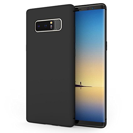 Samsung Galaxy Note 8 Case, By Centopi - Scratch Resistant - Matte Finish - Lightweight & NO Bulkiness - TPU Gel Soft Thin Silicone Back Cover - Matte Black