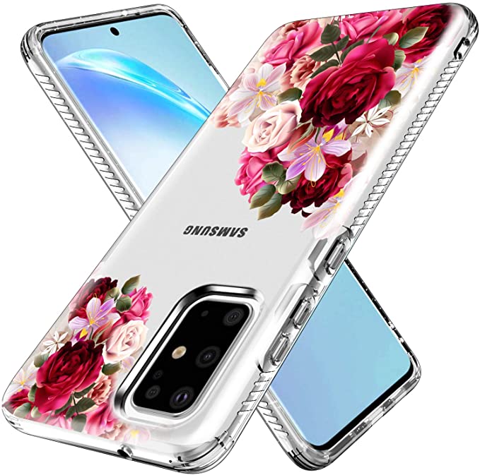 ACKETBOX Samsung Galaxy S20 Plus Case Floral Hybrid Heavy Duty Impact Resistant Shock TPU Full Body Protective Cover for Samsung Galaxy S20 /S20 Plus 6.7 inch 5G 2020 Series(Flower)
