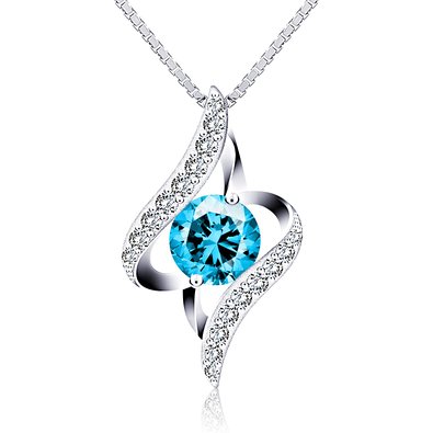 J.Rosee 925 Sterling Silver Cubic Zirconi-Accent Pendant Necklace, 18"