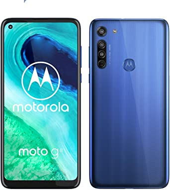 Motorola Moto G8 (6,4" HD  zero-notch display, Qualcomm Snapdragon SD665, 16MP main camera, 2MP macro camera, 4000 mAH battery, Dual SIM, 4/64GB, Android 10, Neon Blue, Neue Blue, a_NA