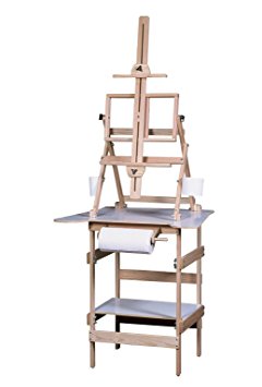 American Easel Deluxe Paint Station-Natural Fir