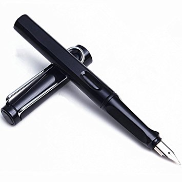 Oerla FP6-129 Personality Ergonomic Triangular Grip Fountain Pen for Signature Calligraphy Executive Business Office Fountain Pen (Black Ink)