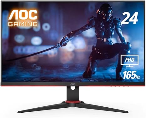 AOC 24G2SE 24" Class Full HD 165Hz Gaming Monitor, AMD Freesync Premium, Xbox PS5 Switch, 3-Year Zero-Bright-dot