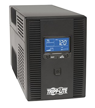 Tripp Lite 1500VA UPS Back Up AVR LCD Display 10 Outlets 120V 810W Tel & Coax Protection USB (OMNI1500LCDT)