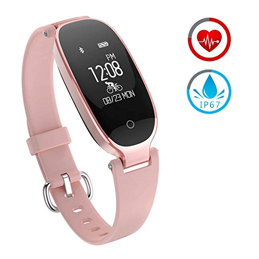 Fitness Tracker Activity Watch and Heart Rate Monitor Waterproof Touch Screen Smart Bracelet for Women Men Kids with Sleep Monitor Pedometer Step Calorie Counter for Android and iOS