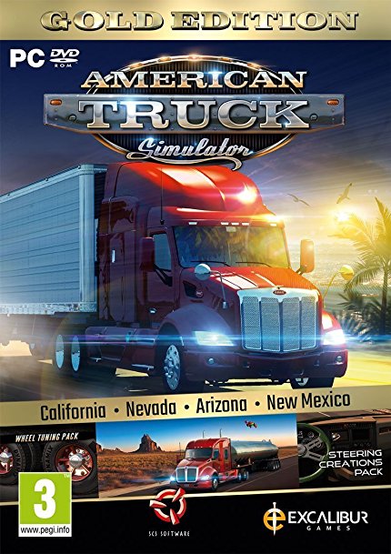 American Truck Simulator Gold (New Mexico DLC/Wheel Turning/Steering Creations) (PC DVD) (UK IMPORT)