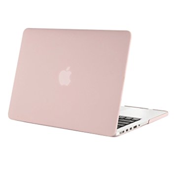 Mosiso Plastic Hard Case Cover for MacBook Pro 15 Inch with Retina Display (Rose Quartz)