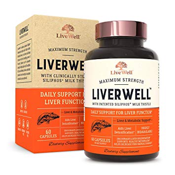 LiverWell Liver Cleanse & Detox, Regeneration, Metabolic Support - Highly Biovailable Patented Milk Thistle Extract   N-Acetyl Cysteine   Alpha Lipoic Acid   Zinc   Selenium