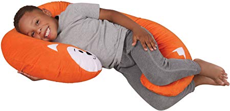 Leachco Snoogle Jr. - Luxuriously Soft Plush Fox with Zippered Removable Cover – The Snuggle, Cuddle, Animal Body Pillow for Kids