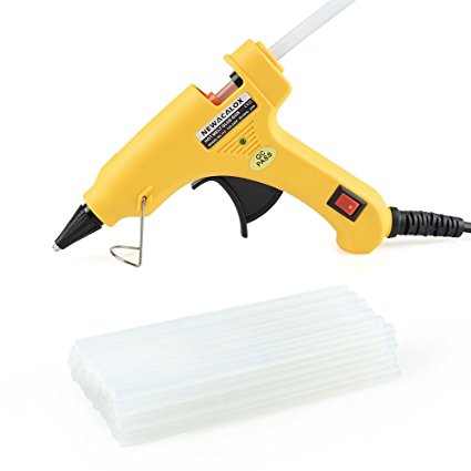 20W Mini Hot Melt Glue Gun Kit with 30pcs Hot Glue Sticks,100-240V, Yellow