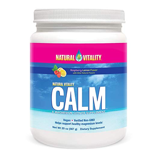 Natural Vitality Calm Anti-Stress Supplement Powder, Raspberry Lemon, 20 Ounce