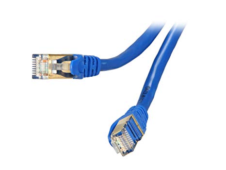 CAT7 Ethernet Cable 25 Feet, CAT7 Network Cable Supports Data Speed up to 10Gbps, CAT 7 Shielded RJ45 Cable 25ft Long, Rosewill LAN Cable for Gigabit Networking, Color Blue