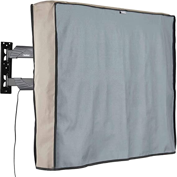 VonHaus Outdoor TV Cover 40'' - 42'' Weatherproof TV Enclosure - Dust-Proof Universal Protector with Bottom Seal and Built in Remote Controller Storage Pocket for LED, LCD, Plasma, Television Sets