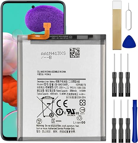 DDONG Galaxy A51 Replacement Battery, EB-BA515ABY Battery for Samsung Galaxy SM-A515F SM-A515F/DS with Repair Tool Kit