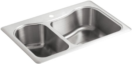 KOHLER K-3361-1-NA Staccato LargeMedium Self-Rimming Kitchen Sink