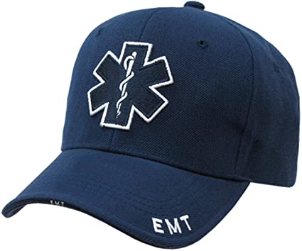 EMT CROSS STAR OF LIFE BLUE MEDICAL TECHNICIAN UNIFORM HAT CAP HATS