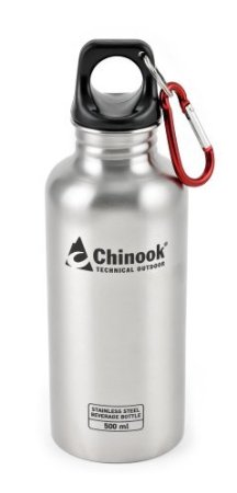Chinook Natural Cascade Wide Mouth Stainless Steel Bottle 16-Ounce